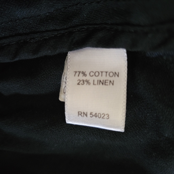 Banana Republic Cropped Top Button Front Cotton Blend - Picture 4 of 4